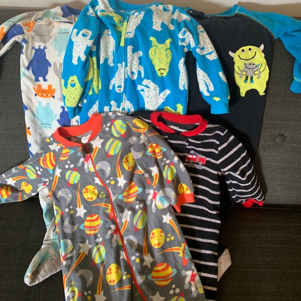 2T monster pjs, galaxy, & fire truck.